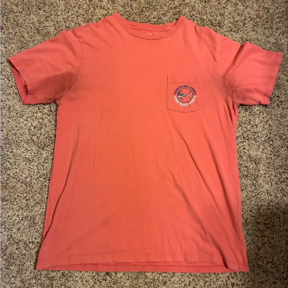 Vineyard Vines Men's Salmon Short Sleeve Tee